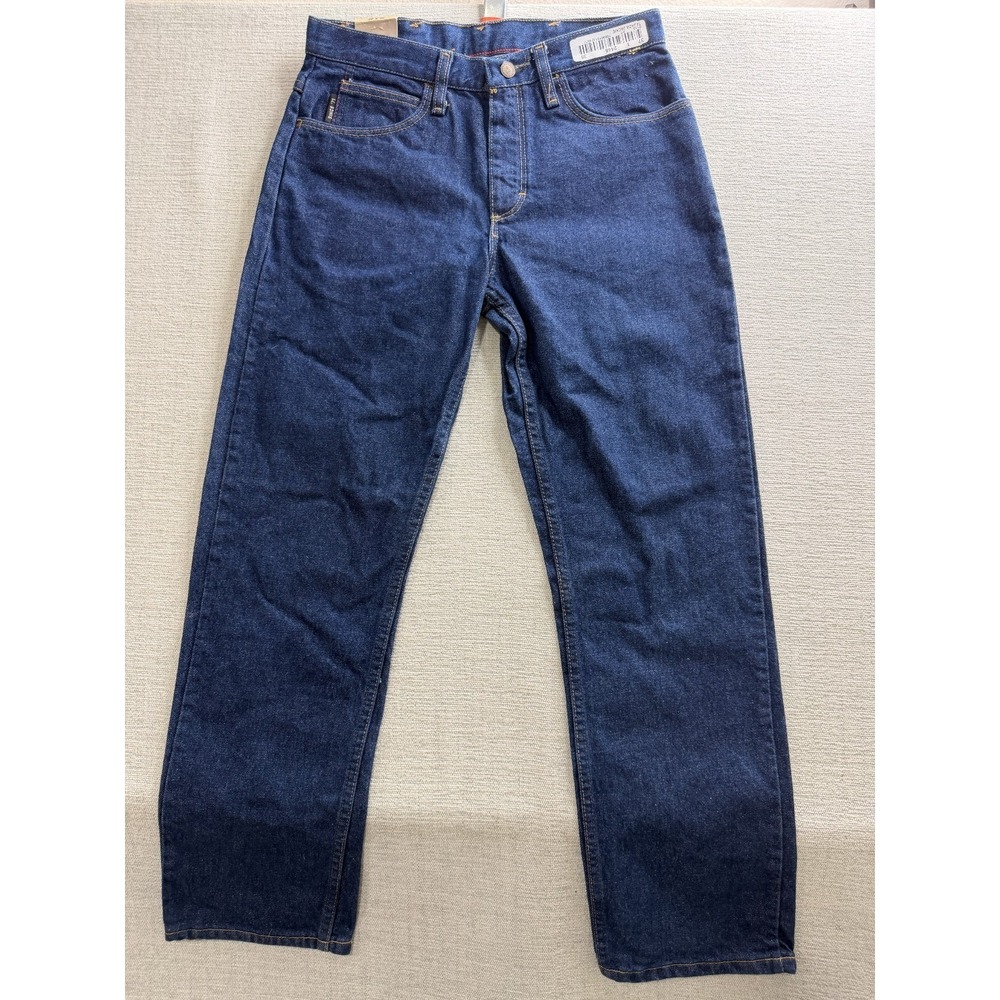 Bulwark Classic Heavyweight Excel FR Jeans Mens 30x30 Blue Cotton Tapered Leg